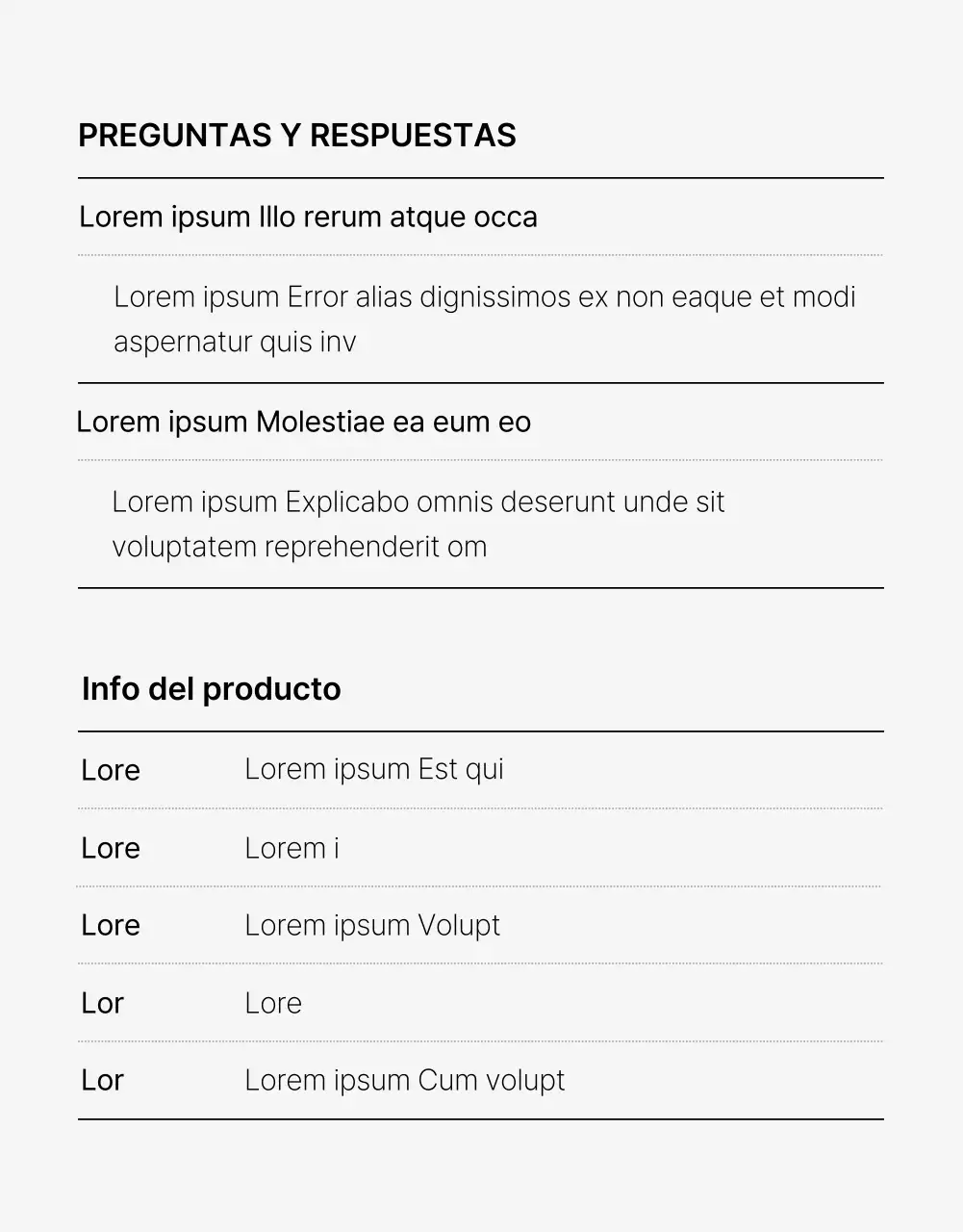 Página de venta de bombas de baño de aspecto natural con palmeras verdes