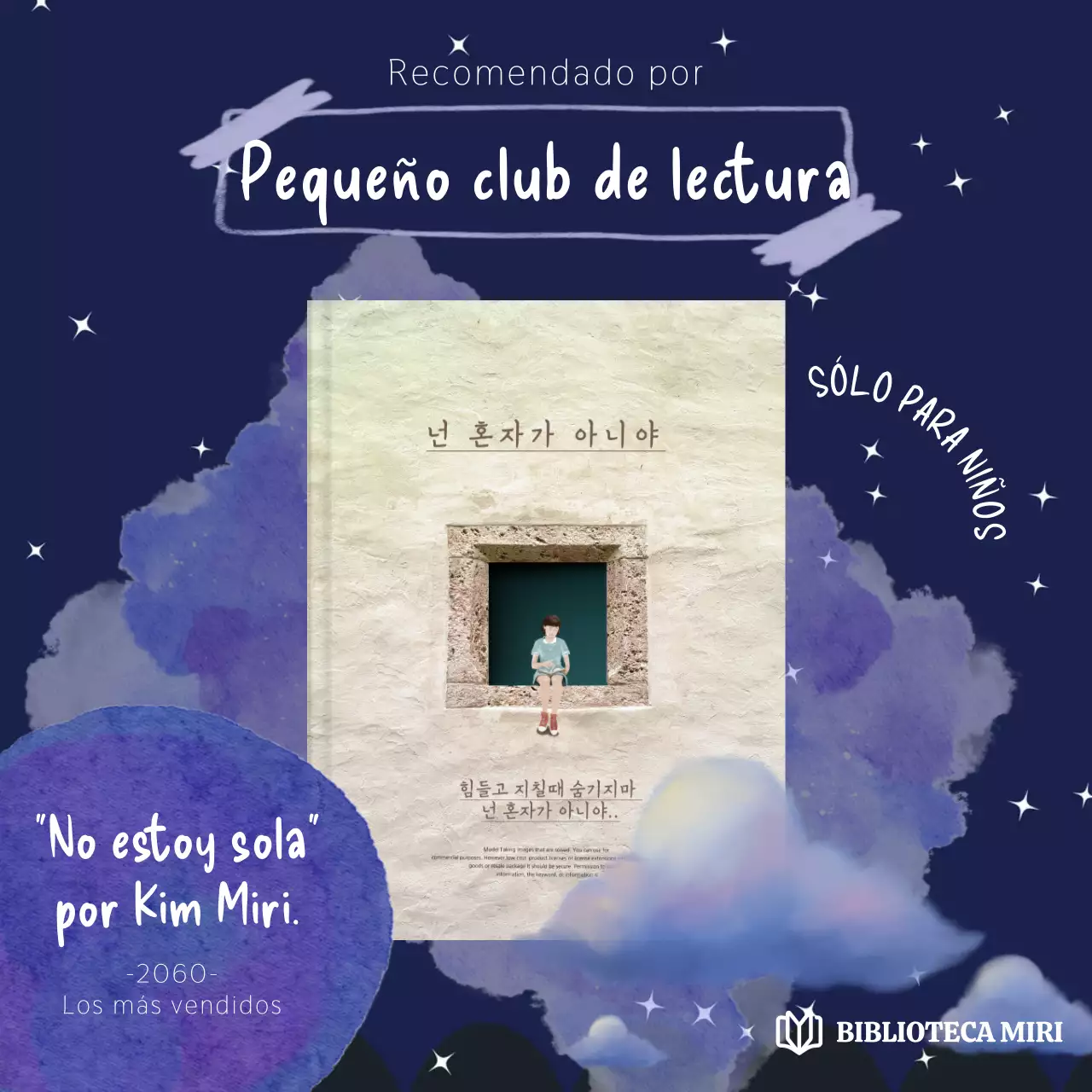 Una pieza promocional púrpura, soñadora y libresca