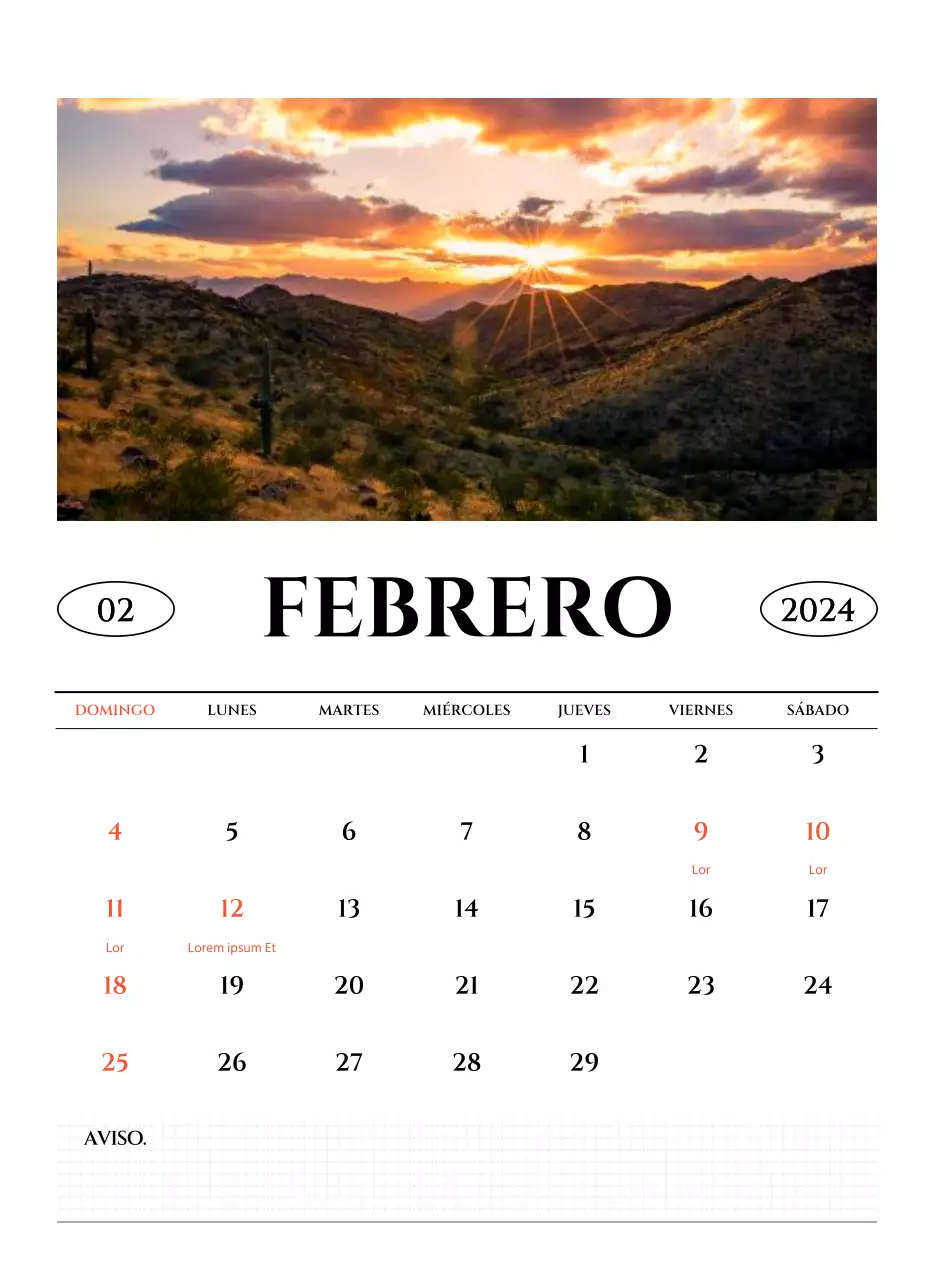 Calendario de pared de estilo sencillo con concepto de fotografía de viajes emocional en blanco y negro
