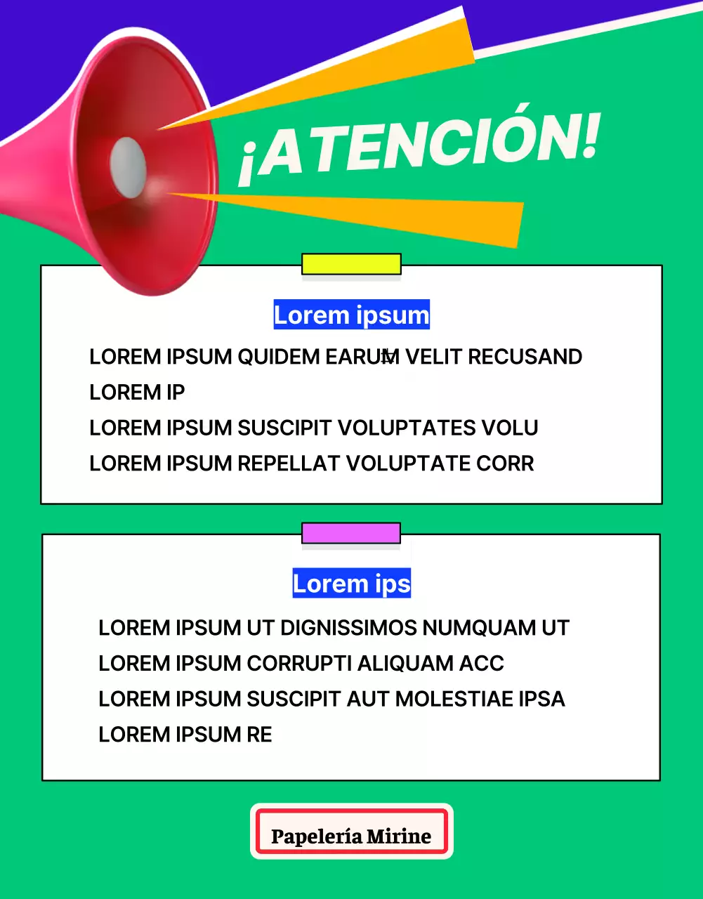 Página de detalles de la Pegatina Azul