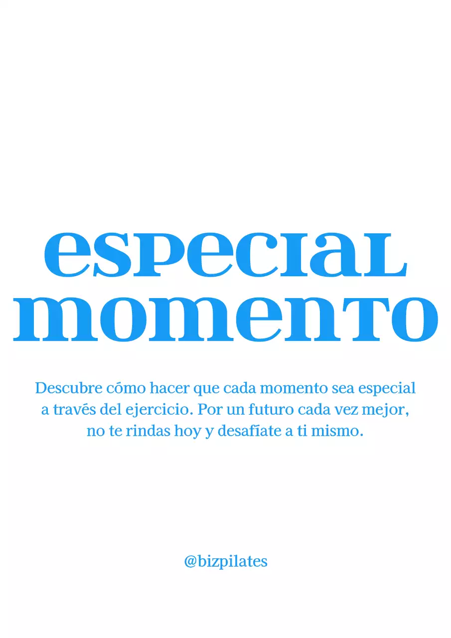 Texto moderno y sencillo en un fresco color azul claro Estilo combinado para productos y promociones de Pilates.