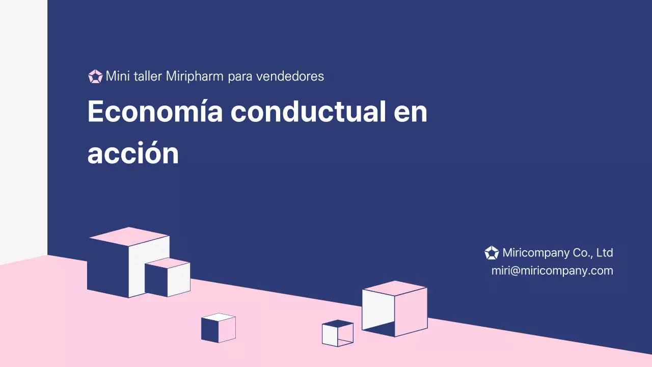 La economía del comportamiento en el campo de la presentación de la formación de vendedores rosa y azul marino