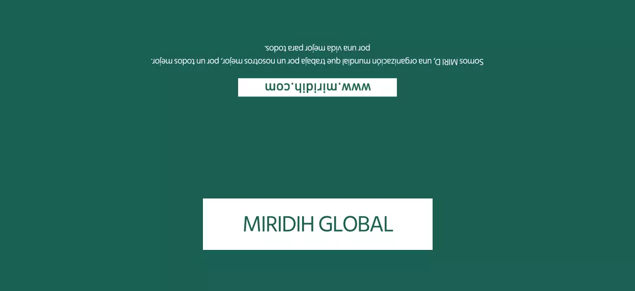 Un sencillo Global Mirridi verde oscuro para la promoción de la empresa
