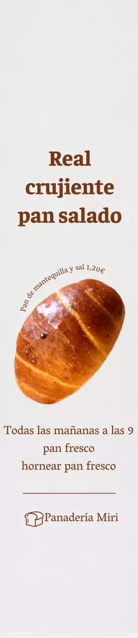 Promocione su panadería con un aspecto limpio y despejado sobre fondo blanco