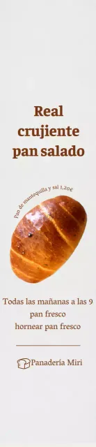 Promocione su panadería con un aspecto limpio y despejado sobre fondo blanco