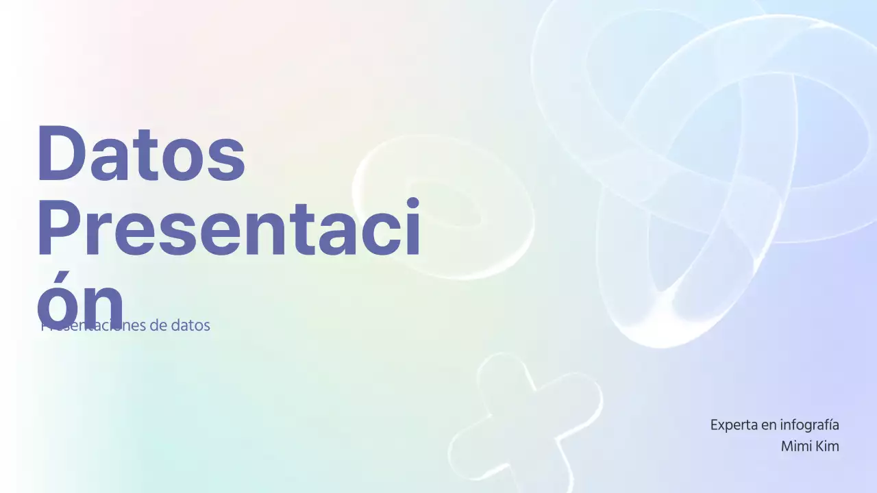 Informe de análisis de datos con fondo en degradado pastel