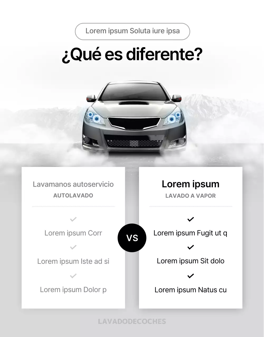 Lavado a mano de coches blancos y negros