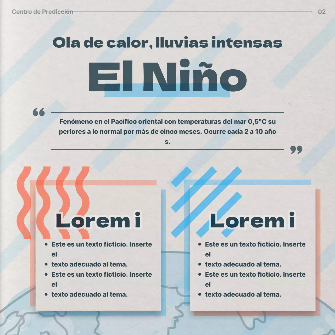 Observaciones climáticas retro en beige y azul claro