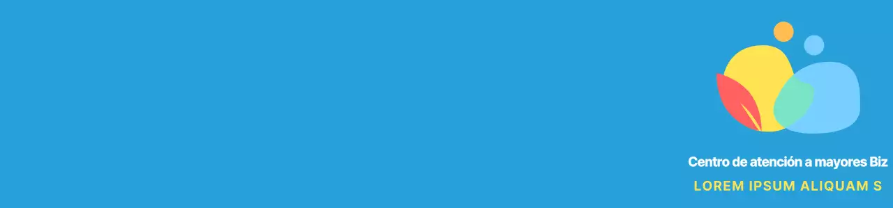 Logotipo de símbolo humano redondeado y sencillo con combinaciones de colores azules y vivos para el personal de un centro asistencial.