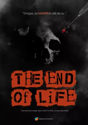 Una sencilla campaña antidroga en rojo y negro