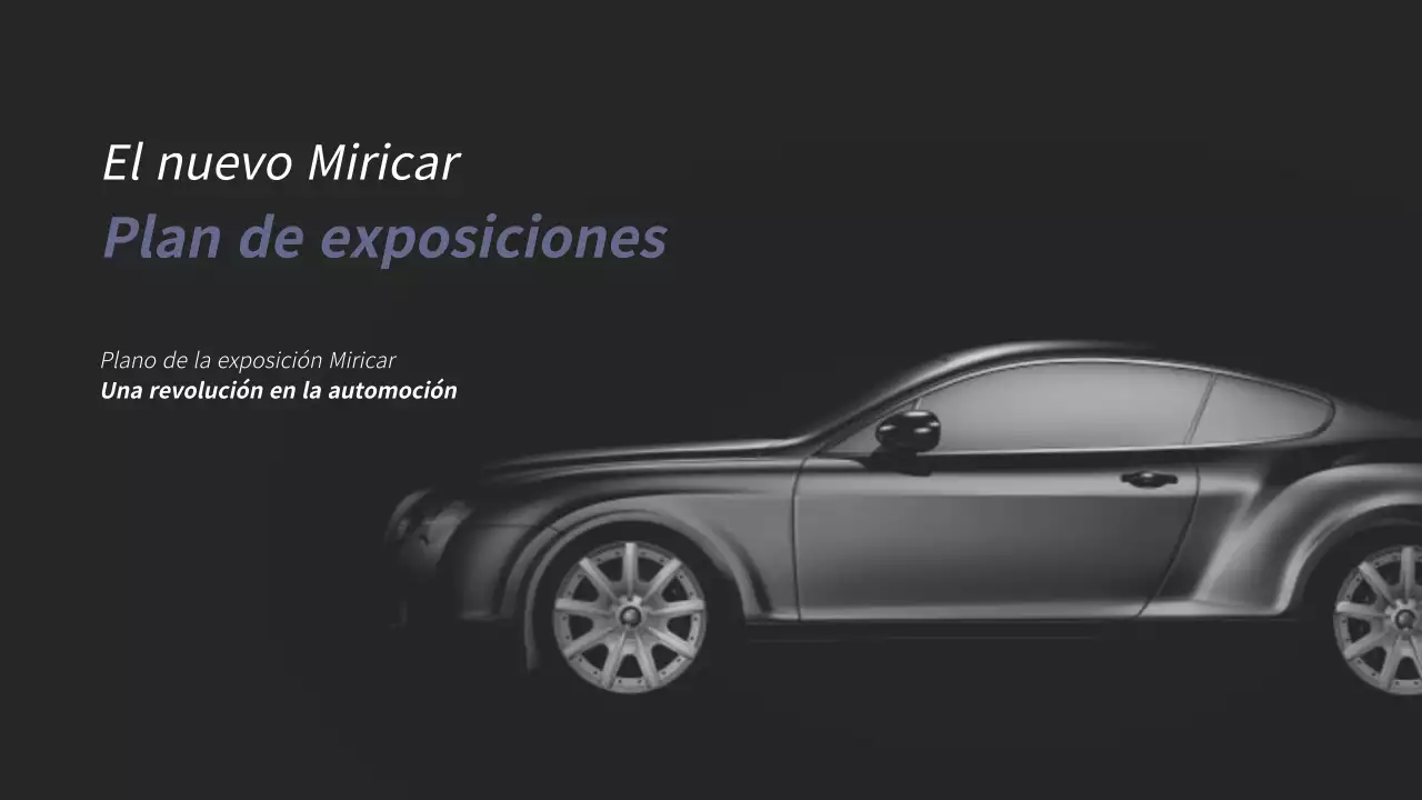 Plantilla de exposición de automoción