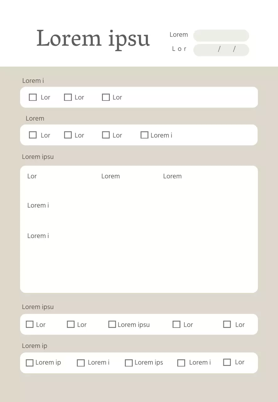 Papel de Consulta Simple Beige Shapes