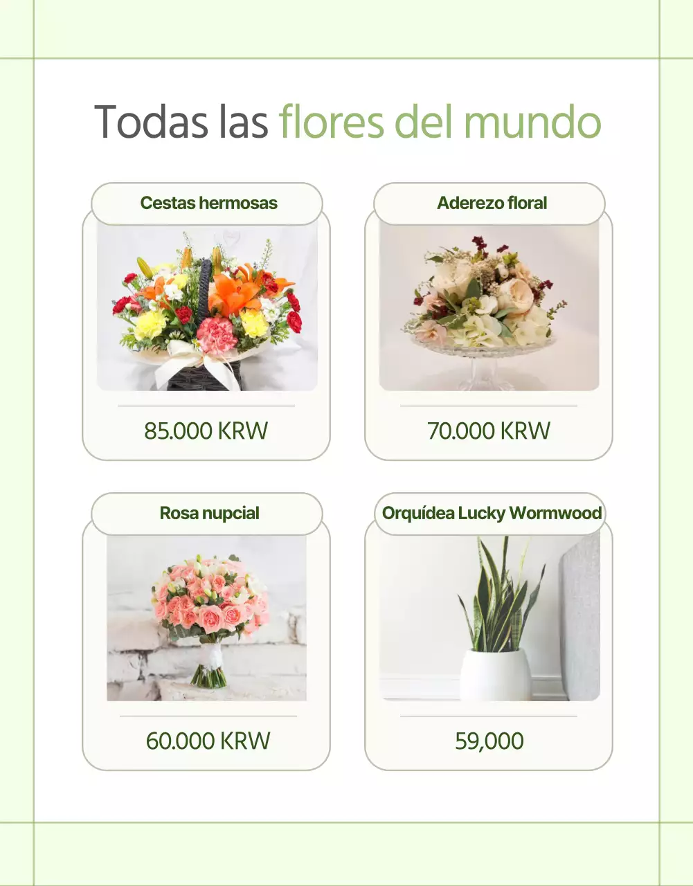 Presentamos un encantador servicio de entrega de flores de lujo verdes y rosas