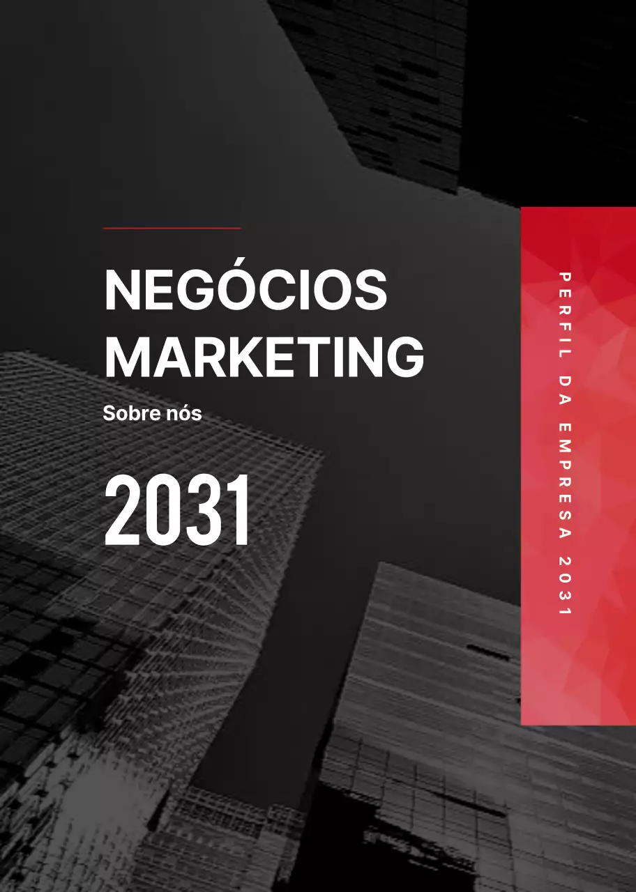Encadernação de mola para empresas inspirada num edifício urbano vermelho e preto