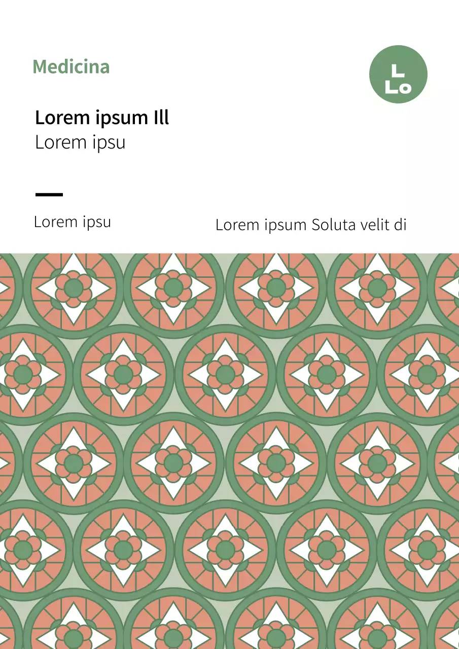 Etiqueta hanwa de alimentos tradicionales con motivo chartreuse