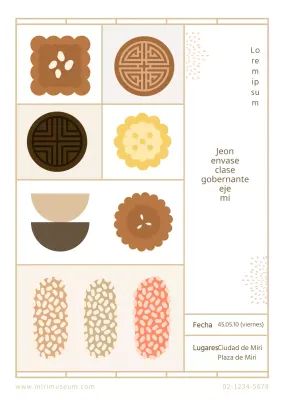 Confitería coreana blanca Festival Ilustrado de Confitería Tradicional