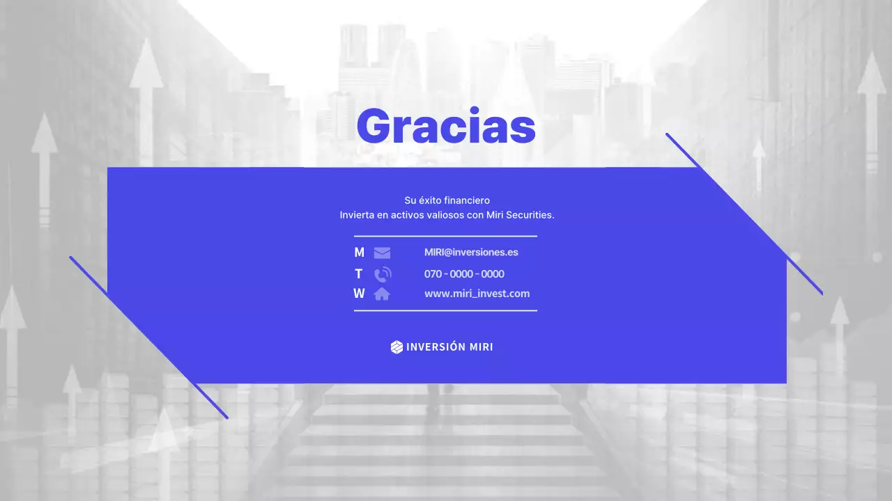 Un tema limpio y azul para los informes de análisis de inversiones