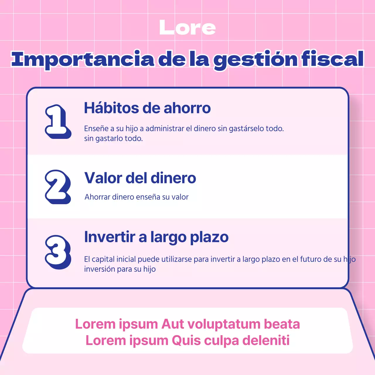 Enseñar a los niños a administrar el dinero de sus impuestos rosas y azules
