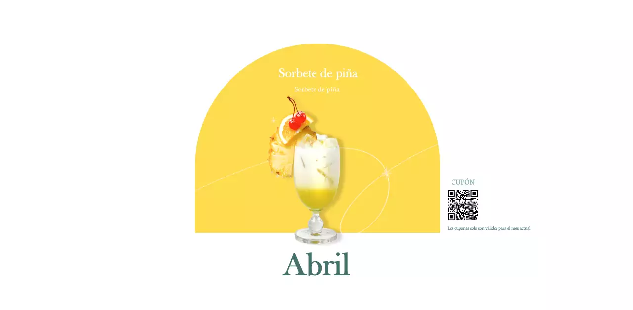 Calendario de cafés con recomendaciones de bebidas del mes