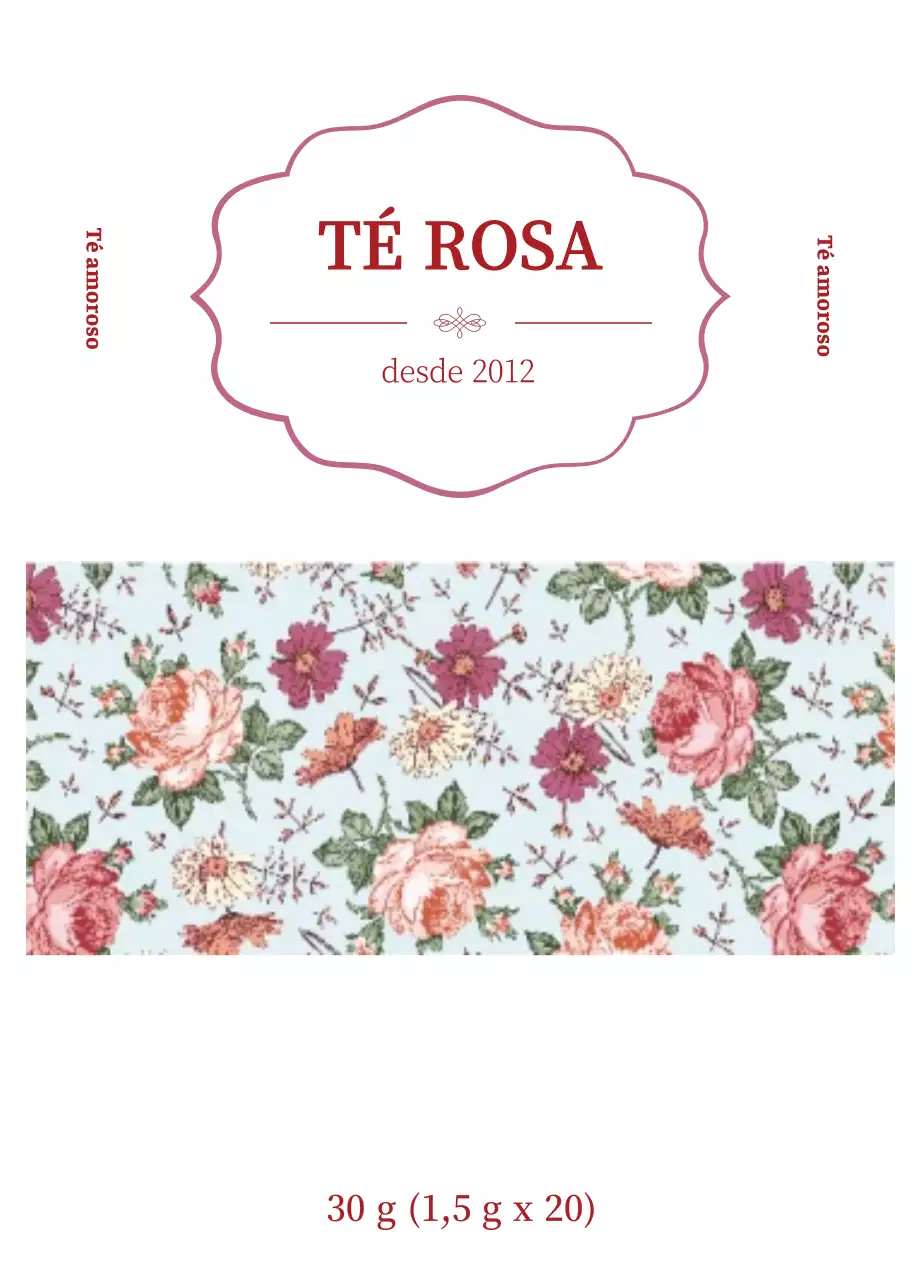 Bolsitas de té de lujosas rosas de flores moradas