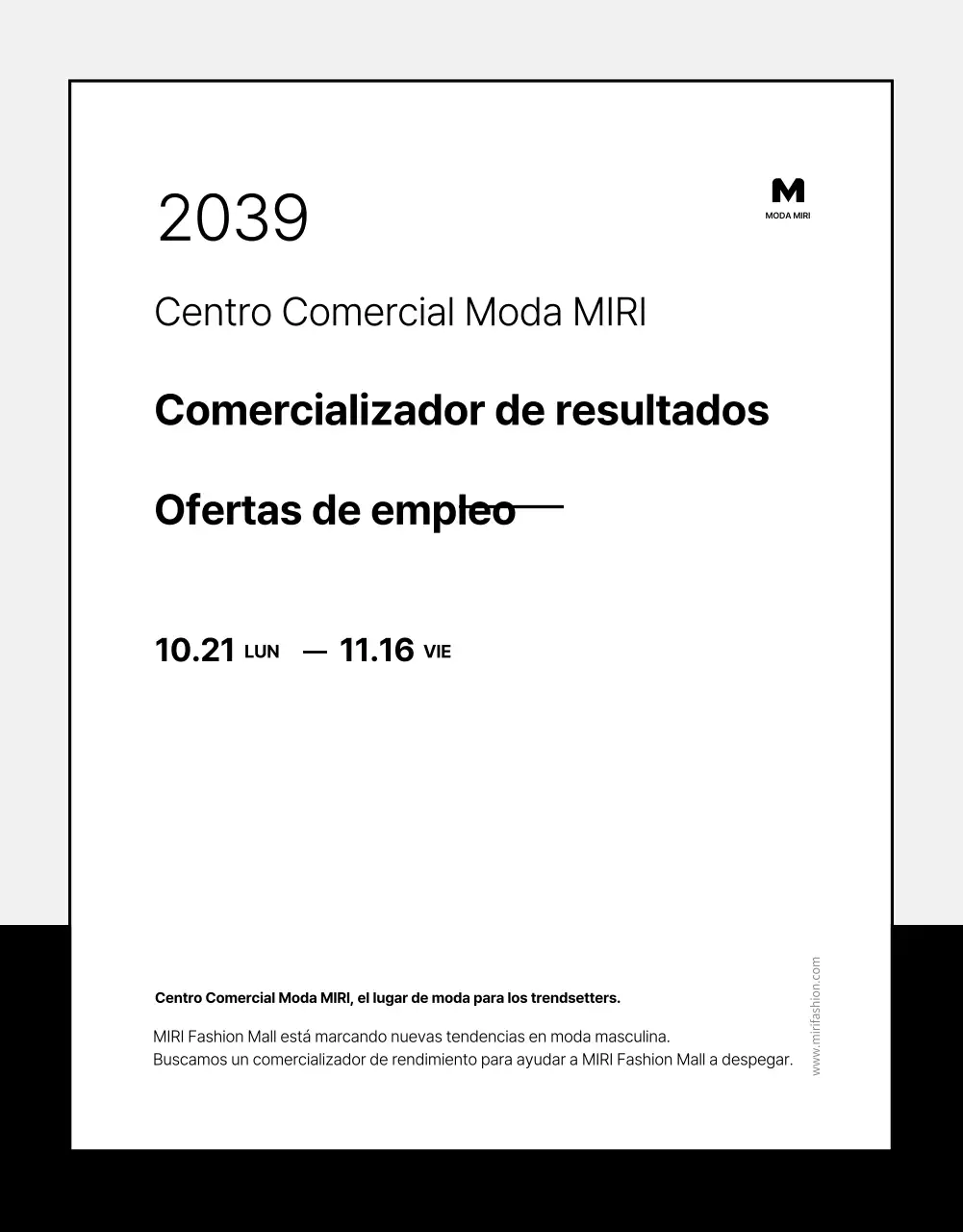  Ofertas de empleo básicas en blanco y negro