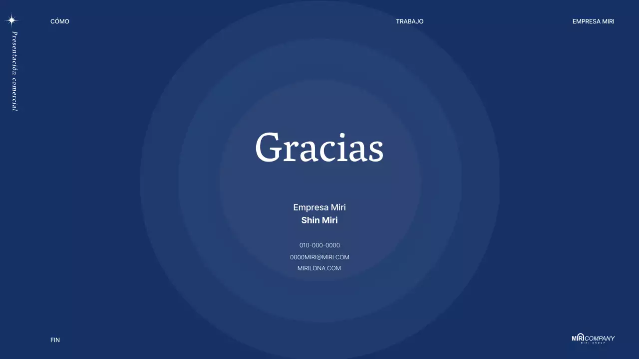 Propuesta de PT empresarial moderno en azul marino