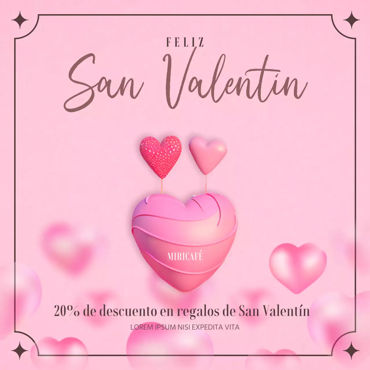 Un precioso postre rosa para el café del Día Blanco