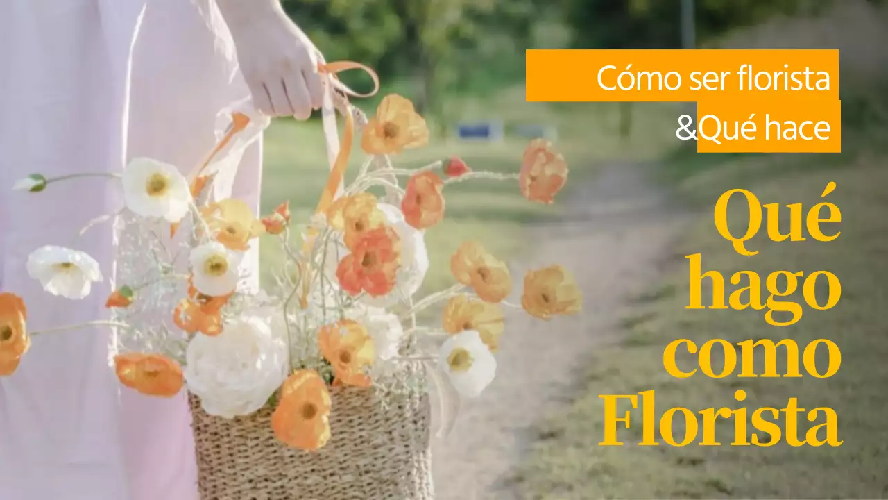 naranja texto limpio énfasis flor florista trabajo youtube miniatura