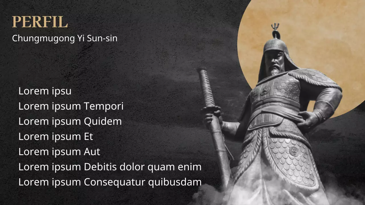 Un concepto tradicional pero grandioso en negro y dorado