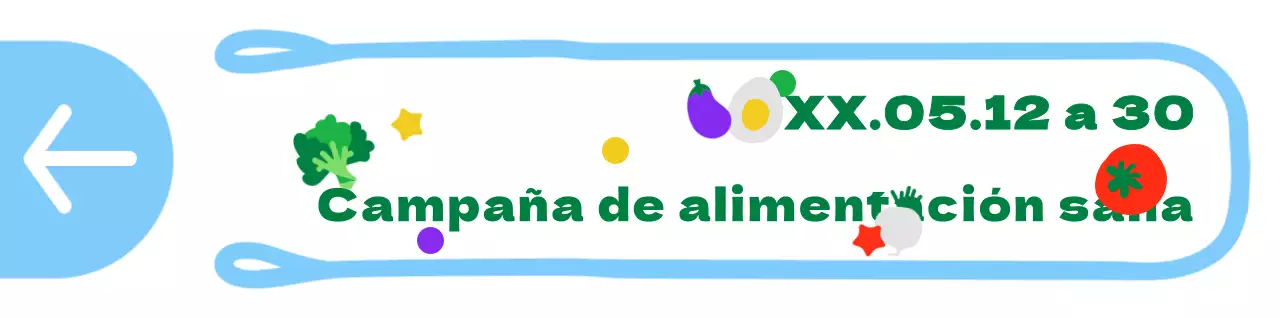 Bonita y ordenada bolsa de plástico ilustración estilo marco de instrucciones para una campaña de alimentos en azul claro y verde.
