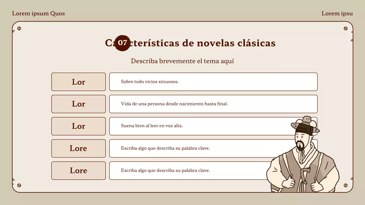 Honggil moneda lecciones de idiomas en beige y marrón