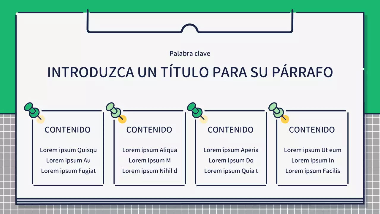 Presentación sobre el diseño de iconos bonitos y básicos en verde y amarillo
