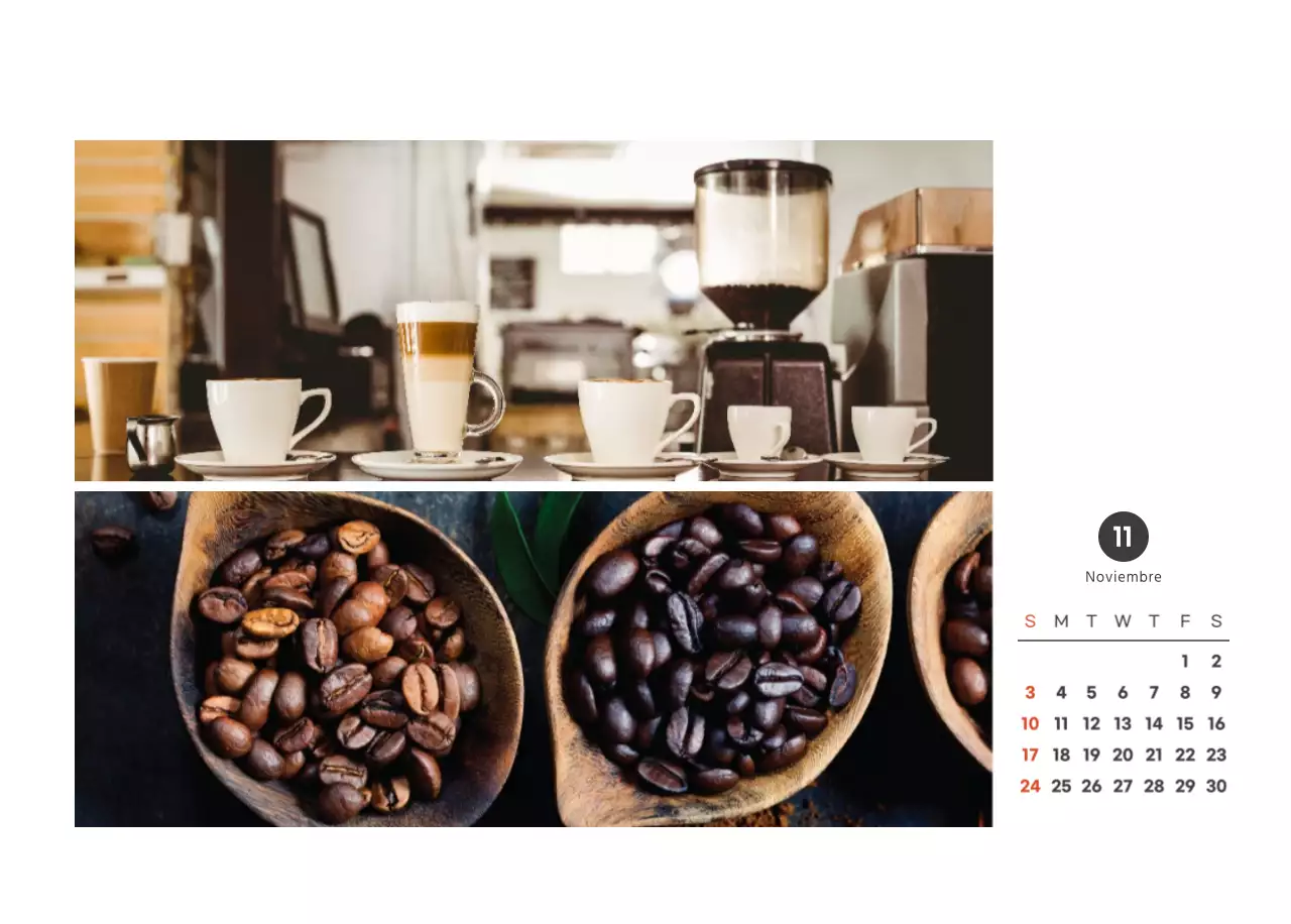 Un café sentimental blanco y marrón