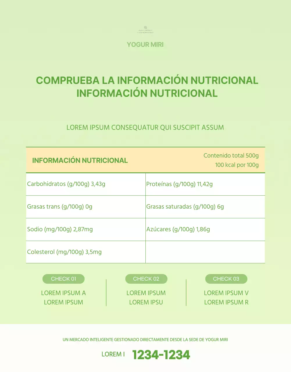 Yogur griego verde claro sencillo página detallada