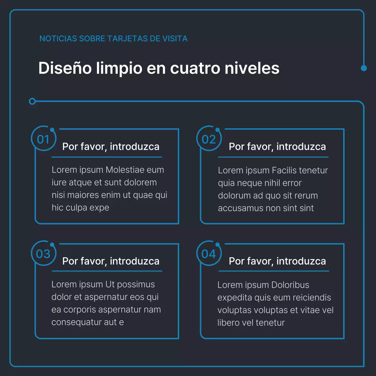 Formas geométricas sencillas en negro y azul para los negocios