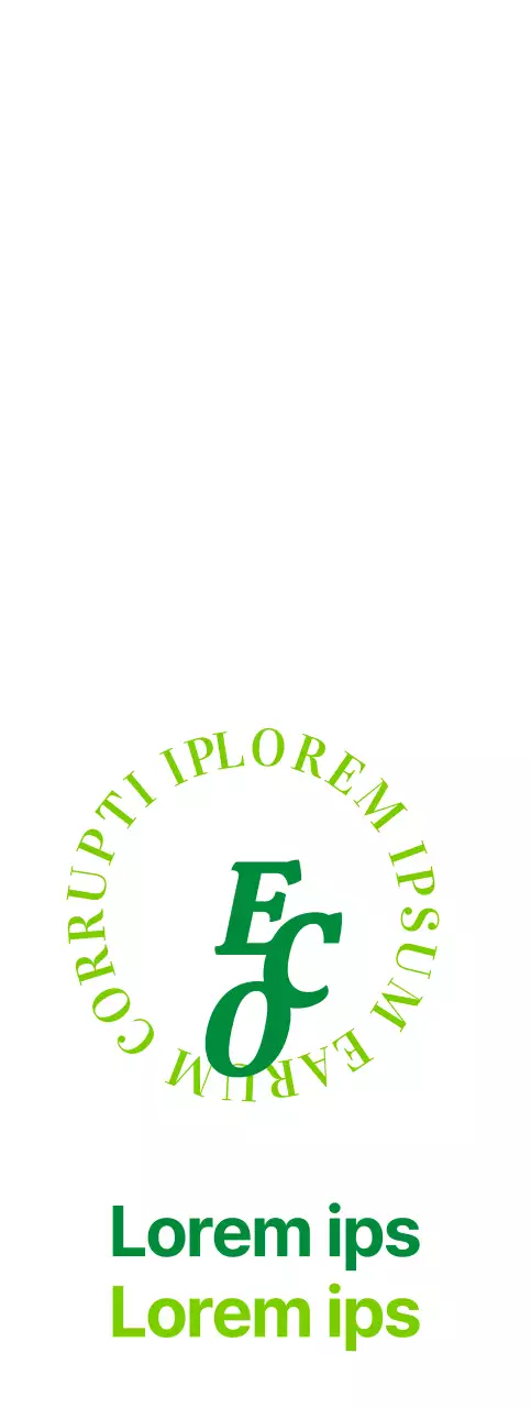 Logotipo de estilo texto-símbolo sencillo con un esquema de color verde Publicidad y promoción de una asociación ecológica