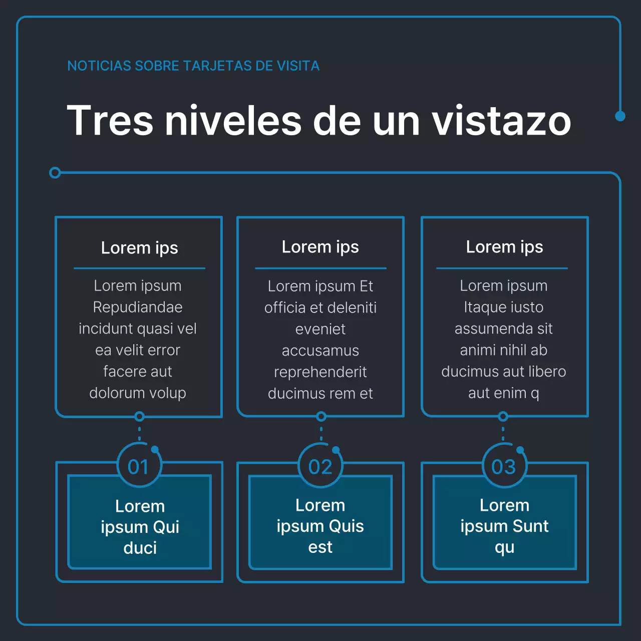 Formas geométricas sencillas en negro y azul para los negocios
