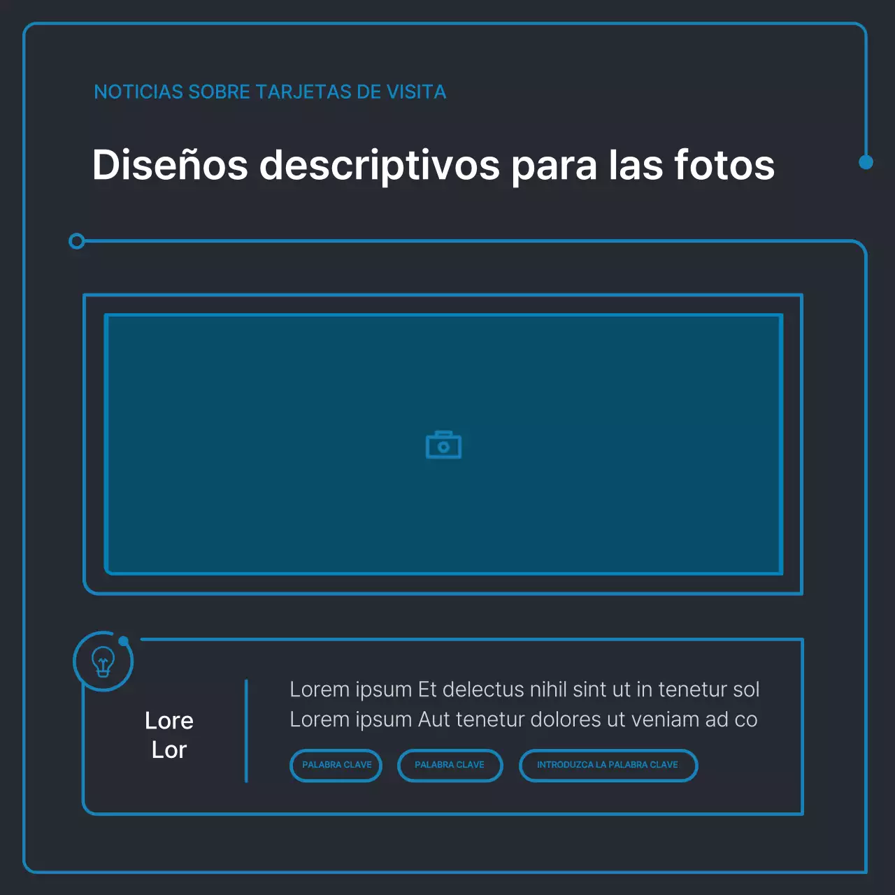 Formas geométricas sencillas en negro y azul para los negocios