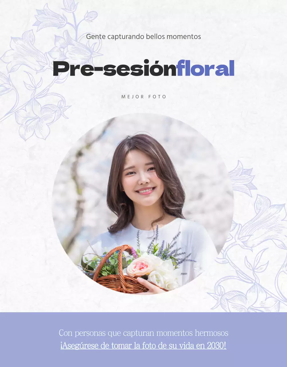 Detalles de la combinación de morado y blanco