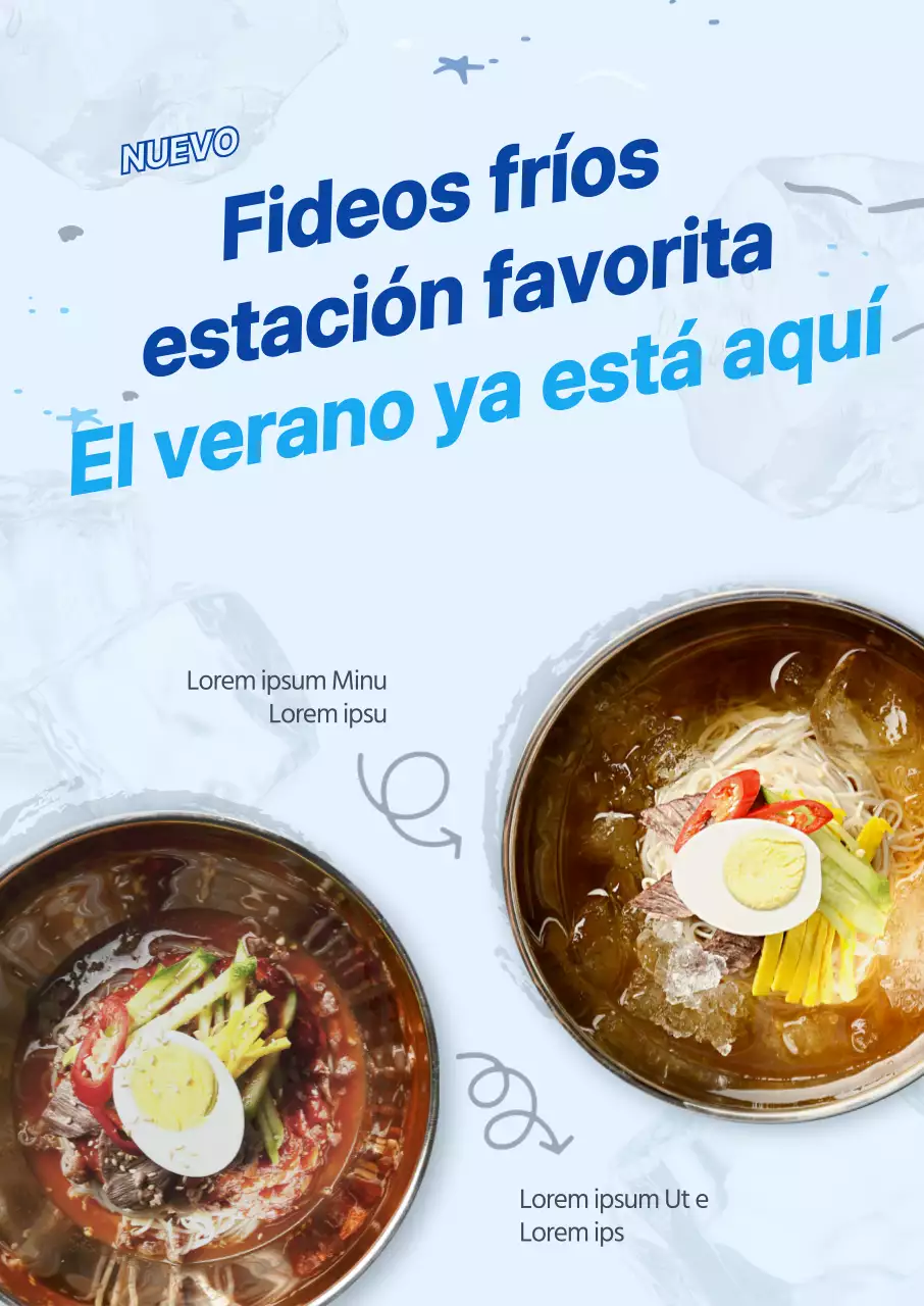 Azul, fresco verano helado raspado nuevo cartel de menú