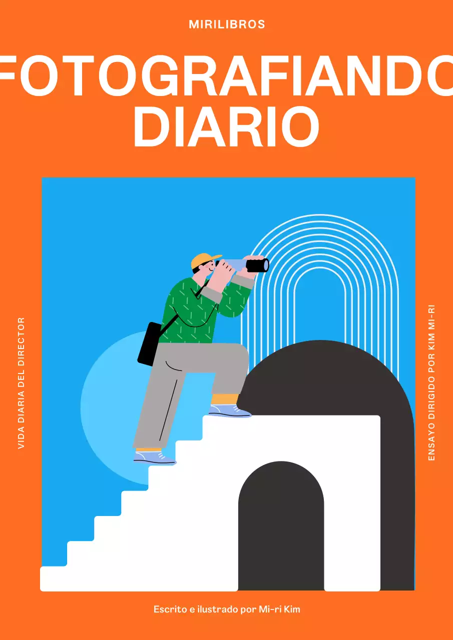 Orange Cute Illustrated Shoot Journal Portada de libro autoeditado