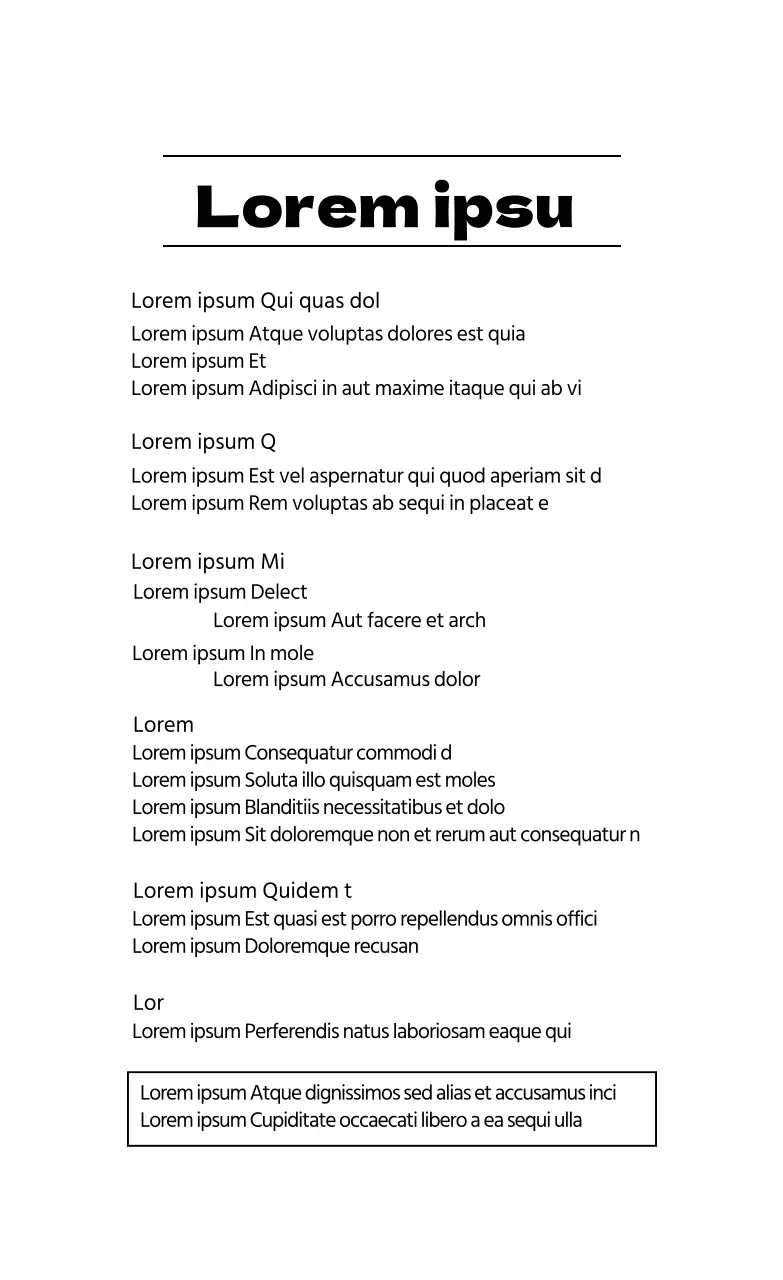 Etiqueta alimentaria simple de línea blanca