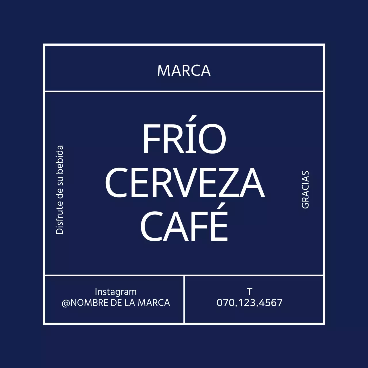 Cafe Marco Simple Azul Marino