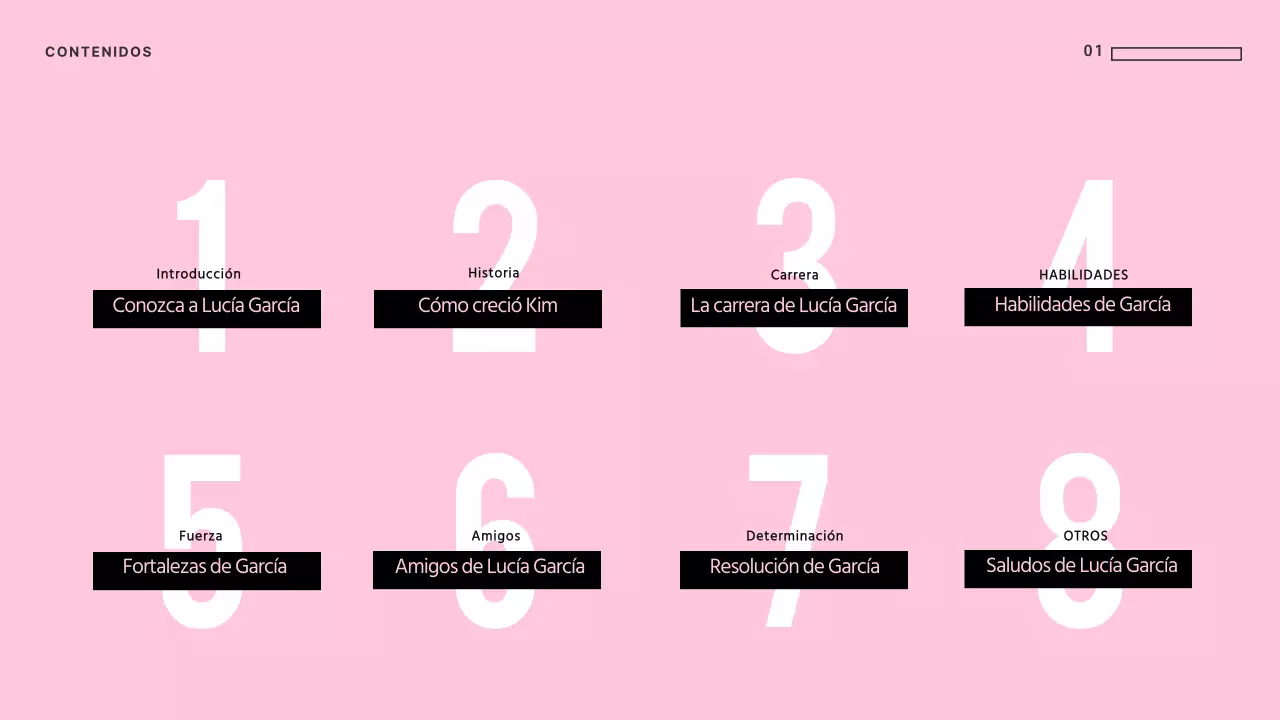 Presentaciones únicas