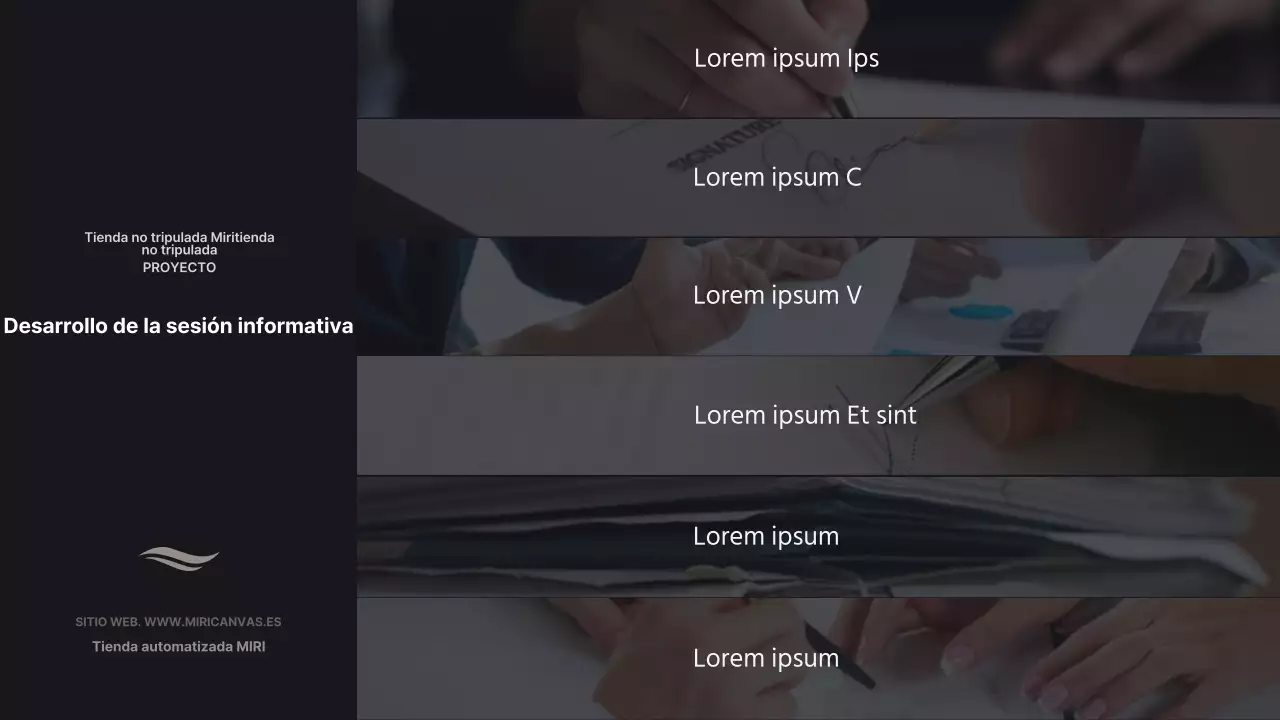 Una propuesta de negocio con fotos sobre fondo gris