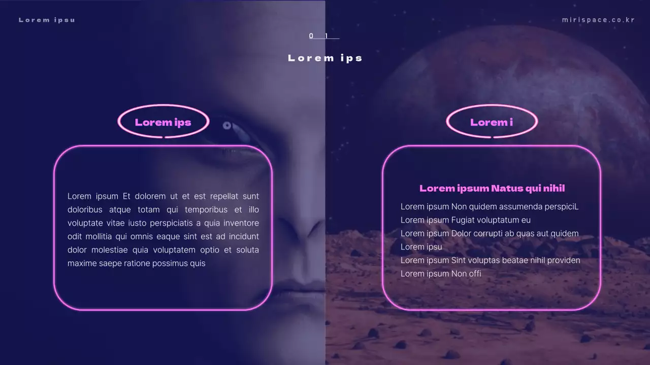 Material de formación con fotos de extraterrestres sobre fondo azul