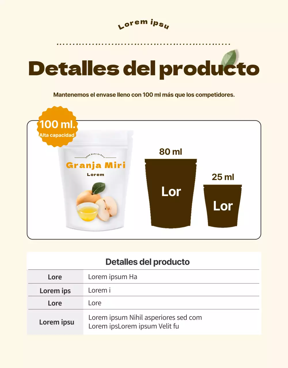 Una introducción brillante y limpia a los zumos saludables (página detallada)