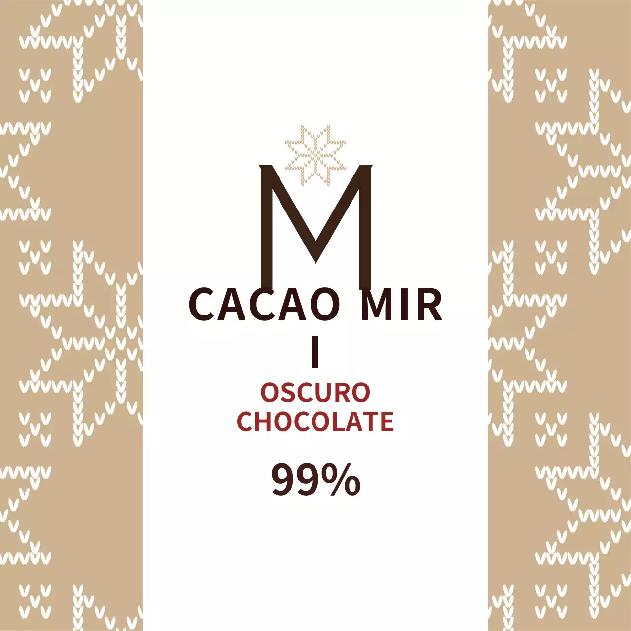 Etiqueta difusora con estampado de copos de nieve beige