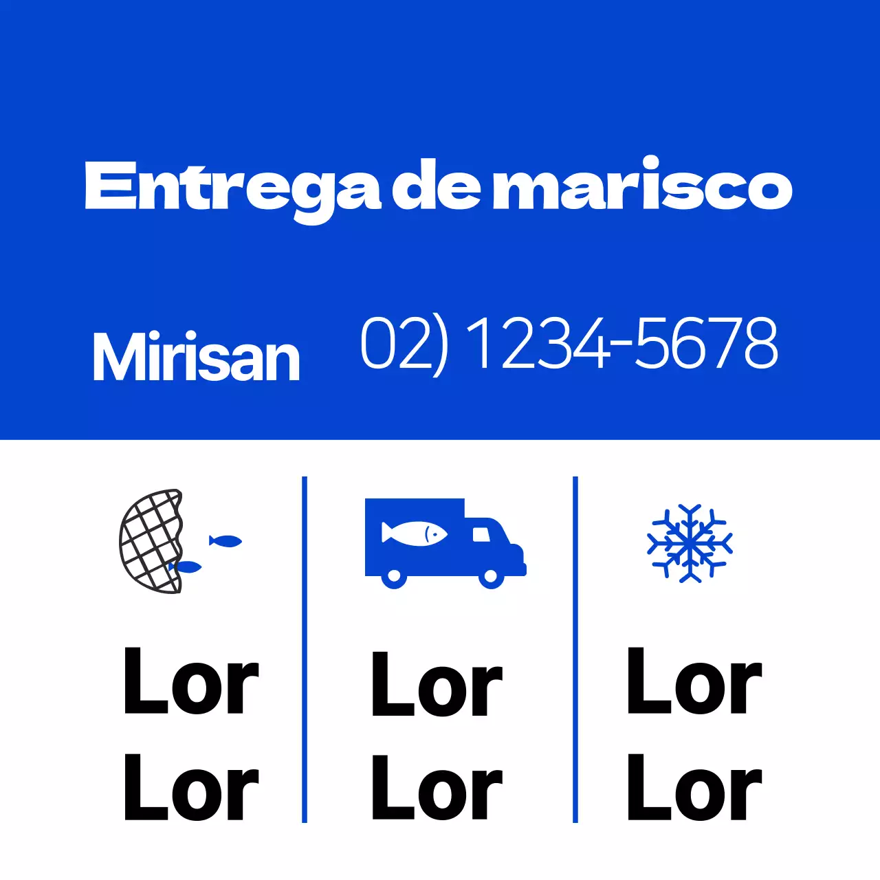 Entrega de marisco