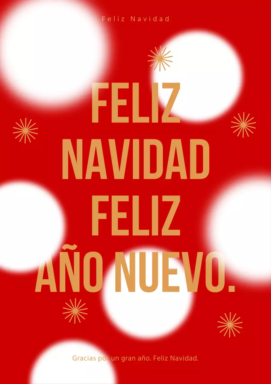 Cartel de Navidad en blanco y rojo